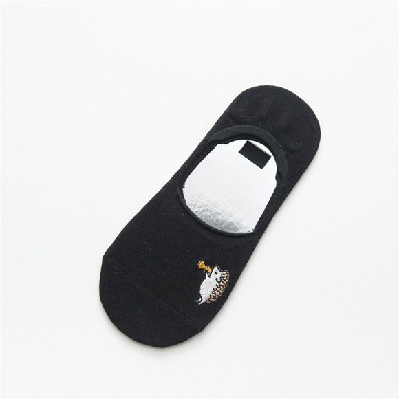 5 Pairs Women Hedgehog No Show Ankle Socks - Picture 5 of 8